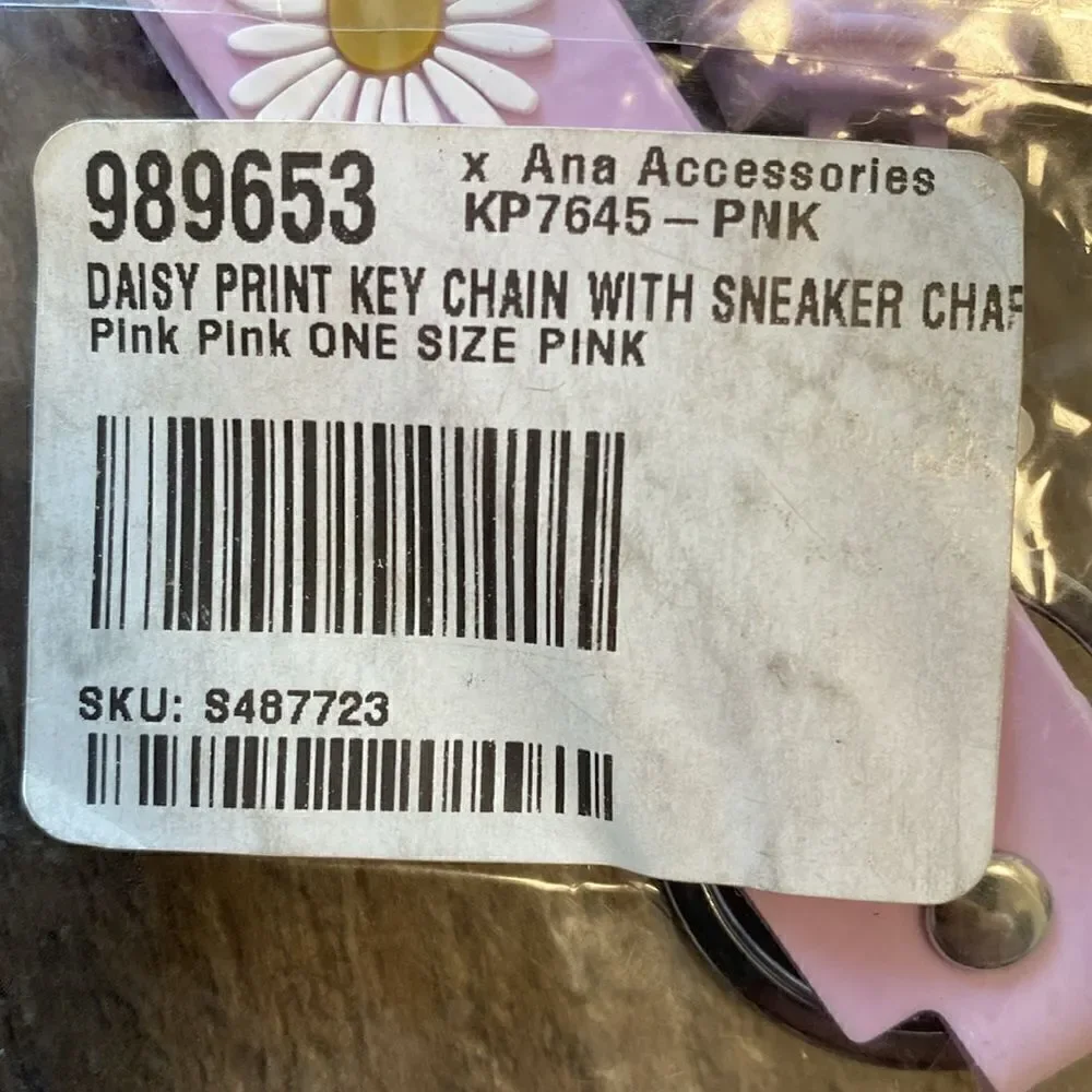 Dolls Kill Daisy Floral Print Lavender Keychain w Matching Sneaker Bag Charm